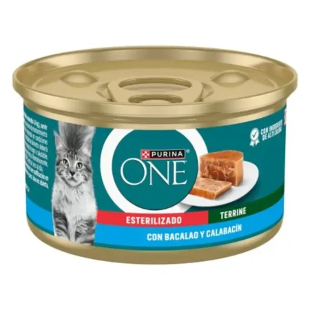 Purina ONE® Terrine Stérilisée à La Morue et Aux Courgettes 85 g