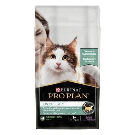 Pro Plan LiveClear Aliment Sec pour Chat Adult Sterilised, riche en Dinde 1,4 Kg
