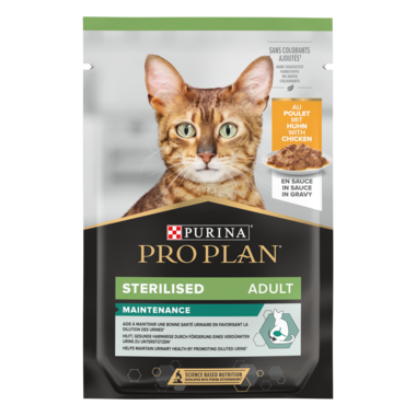 PRO PLAN® Aliment Humide Chat Sterilised NUTRISAVOUR™ en Sauce - Au Poulet 85G