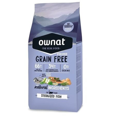 Ownat Grain Free (sans céréale) Prime Sterilized au poisson 3kg | 8 Kg