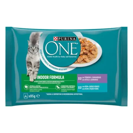 Purina ONE® Adult Sachets Fraîcheur Pour Chat Formule Intérieure Flocons Minces en Sauce 4×85 g