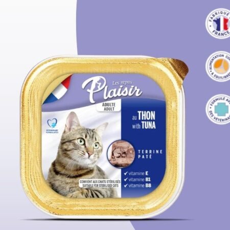 Plaisir Barquette 100g de pâté au THON (convient pour chat stérilisé)