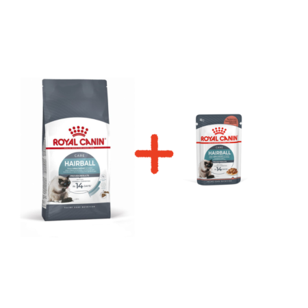 Royal Canin Aliment Sec pour Chat Hairball Care 2 Kg + Pochons 85 G Offert