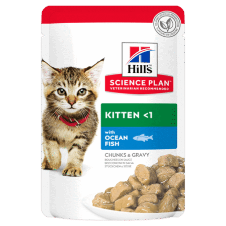 HILL'S SCIENCE PLAN Aliment Humide Chat Sauce au Poisson de Mer Chaton   - sachet repas 85G